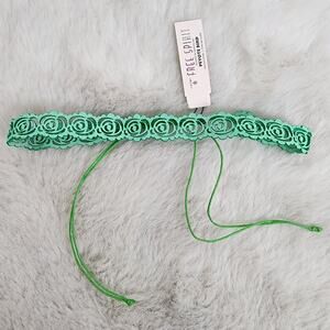 Peyote Bird Floral Lace Green Choker Necklace Adjustable NEW